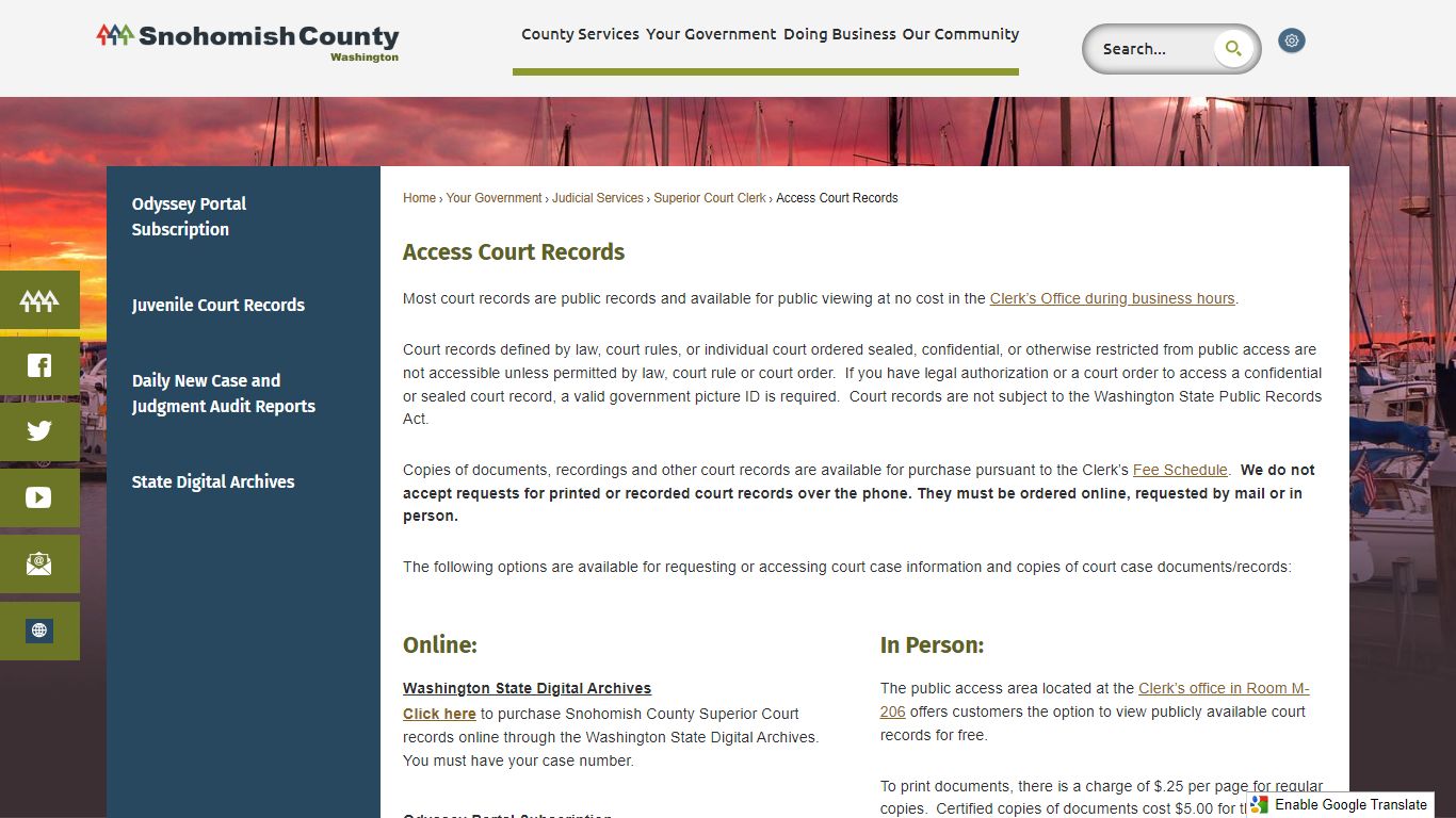 Access Court Records | Snohomish County, WA - Official Website