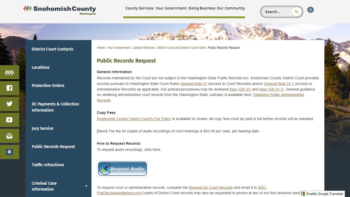 Court Records Request | Snohomish County, WA - Official Website